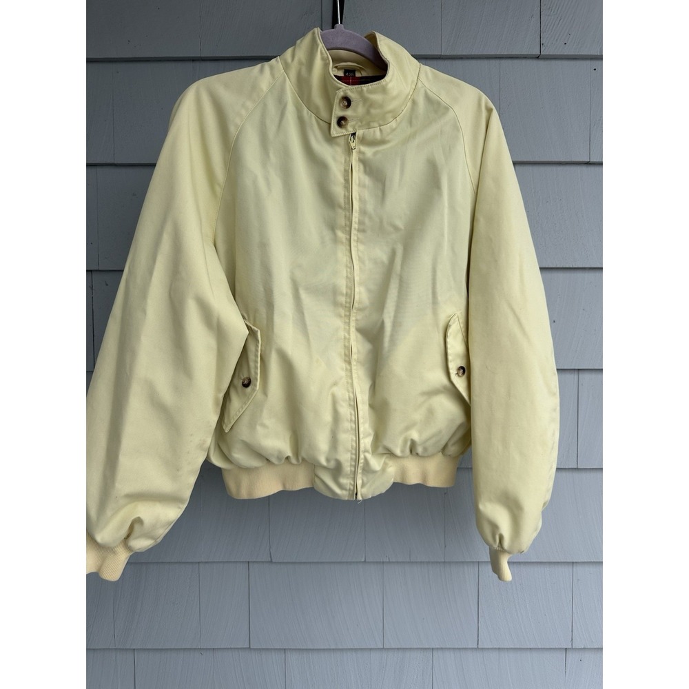 Vintage Baracuta Men's G9 Harrington‎ Jacket Classic Yellow Plaid Lined Sz 42R М